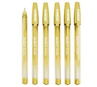 Zebra Doodler'z Lot de 6 stylos à bille à tige métallique - 1 mm - Encre dorée