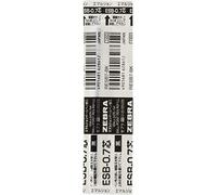Zebra ESB-0.7 RESB7-BK Lot de 4 recharges pour stylo à bille, 0,7 mm, noir