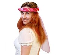 Zebra & Friends Couronne médiévale femme avec voile | Diadème en velours orné de pierres scintillantes | Accessoire pour carnaval, cosplay, Halloween, et événements à thème médiéval