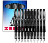 Zebra Fuente ¿ Lot De 10 Stylos Plume Jetables ¿ Pointe Fine 1,0 Mm Largeur De Trait 0,6 Mm ¿ Encre Noire ¿ Dans Un Coffret Cadeau