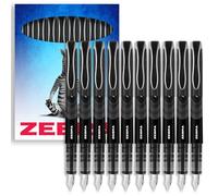 Zebra Fuente - Lot de 10 stylos plume jetables - Pointe fine 1,0 mm Largeur de trait 0,6 mm - Encre noire - Dans un coffret cadeau