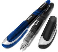 Zebra Fuente Lot de 2 stylos plume jetables Encre noire et bleue