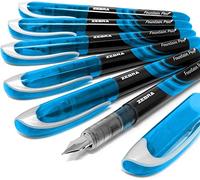 Zebra Fuente Lot de 6 stylos plume jetables Encre bleue clair
