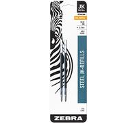 Zebra G-301 Recharge JK pour stylo en acier inoxydable, pointe fine, 0,7 mm, encre bleue, 2 pièces