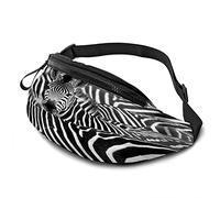 Zebra Herb Noir Blanc Rayure Fourrure Casual Taille Sac pour Hommes Femme Afrique Faune Zebra Groupe Ligne Fourrure Durable Fanny Pack Profitez du Sport Randonnée Courir Cyclisme en Plein Air