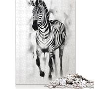 Zebra Ink Puzzle Imposible,desafío Para Adultos Juego Educativo 1000 Piezas Obra De Arte De Juego De Para Adultos Y Niños A Partir De 12 Años 1000pcs (75x50cm)