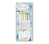 Zebra Lot de 5 stylos fluorescents Mildliner - 5 couleurs - Animal - Produit d'importation parallèle - (importation japonaise) (animal B)