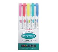 Zebra Lot de 5 surligneurs Mildliner, couleurs vives (WKT7-5C-HC)