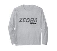 Zebra Mama Africa Stripes Animal Park Noir Manche Longue