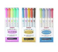 Zebra Mildliner Lot de 15 surligneurs à double pointe couleurs variées