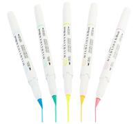 Zebra Mildliner Lot de 5 marqueurs pinceau à double pointe, couleurs fluorescentes