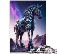 Zebra Mythology Puzzles de 1000 pièces pour Adultes et Enfants Puzzle en Bois Jeu Familial Anti-Stress Puzzle défi Difficile 50x75 cm
