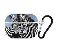 Zebra - Organiseur pour écouteurs Airpods Pro résistant aux chocs avec mousqueton anti-chute pour Airpods Pro 2ème génération, blanc