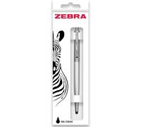 Zebra Pen 901 Stylos à bille noirs, élégants et élégants, rétractables et fiables, encre noire, stylos à bille argentés de qualité supérieure avec étui de présentation - Pointe fine, 1 pk - Argent
