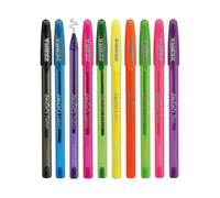 Zebra Pen Doodler'z Lot de 10 stylos à encre gel pour écriture - 1.0 - Stylos métalliques multicolores - Anti-taches, résistants à l'eau - Lot de 10 stylos à dessin à gel pailleté