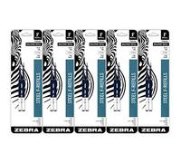 Zebra Pen F-Series Lot de 10 recharges pour stylo à bille en acier inoxydable, pointe fine, 0,7 mm, encre bleue