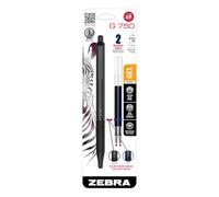 Zebra Pen G-750 Retractable Gel Pen, Black Brass Barrel, Medium Point, 0.7mm, Black Ink, 1-Pack