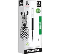 Zebra Pen Lot de 12 recharges F-301, F-301 Ultra et 301 A, pointe fine, 0,7 mm, noir