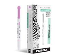 Zebra Pen Mildliner Lot de 12 surligneurs à double extrémité, pointes larges et fines, encre magenta douce, (boîte de 96 paquets, 1152 unités au total)