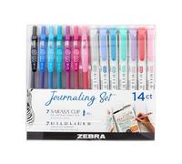 Zebra Pen MILDLINER Lot de 14 surligneurs à double pointe, stylos gel et surligneurs pastel, marqueurs et surligneurs à pointe large et fine, stylos à double extrémité, couleurs assorties