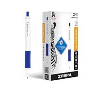 Zebra Pen Sarasa Dry X1+ Lot de 12 stylos à encre gel rétractable, corps en plastique, pointe moyenne, 0,7 mm, encre bleue