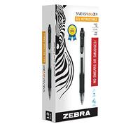 Zebra Pen Sarasa Dry X20 Lot de 12 stylos à encre gel rétractable, pointe fine, 0,5 mm, encre noire