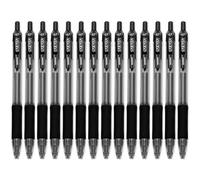 Zebra Pen Sarasa Lot de 14 stylos à bille rétractables à encre gel - Encre à séchage rapide - Pointe de 0,7 mm - Encre noire