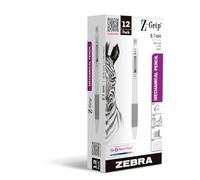 Zebra Pen Z-Grip 50400 Lot de 12 porte-mines HB #2 Graphite, corps blanc opaque, pointe de 0,7 mm