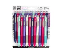 Zebra Pen Z-Grip 50424 Lot de 24 porte-mines HB #2 Graphite, corps lumineux assortis, pointe de 0,7 mm