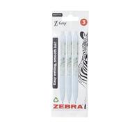 Zebra Pen Z-Grip Smooth Glam Blue Marble Lot de 3