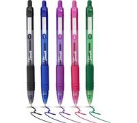 Lisse Zebra Z-Grip Stylo-bille rétractable Couleurs assorties (Pack de 5)