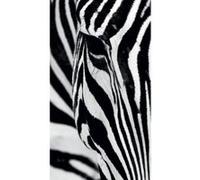 Zebra, rideau imprimé visage de zèbre noir et blanc 140x245 cm, 1 part G