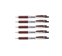 Stylo bille Zebra Sarasa Clip 0,5 mm marron 5 pi ces