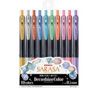 Zebra Sarasa JJ15-10C-SH Stylo à bille gel avec clip 0,5 mm