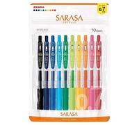Zebra Sarasa JJB15-10C-N Lot de 10 stylos à bille à encre gel 0,7 mm