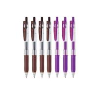 Zebra Sarasa JJH15-E Lot de 4 stylos à encre gel rétractables à clip 0,3 mm et 3 stylos violets