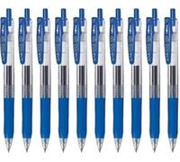 Zebra Sarasa Lot de 10 stylos à encre gel rétractables avec grip en caoutchouc (0,7 mm, bleu)