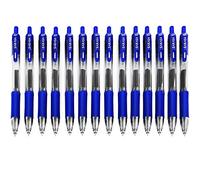Zebra - Sarasa Lot de 14 stylos à encre gel rétractable - Séchage rapide - 0,7 mm - Bleu