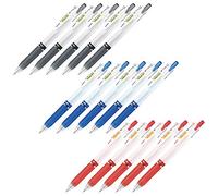 Zebra Sarasa Lot de 15 stylos à bille à encre gel 3 couleurs (noir, bleu, rouge) 0,5 mm