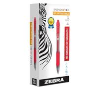 Zebra Sarasa Stylo rétractable encre gel à séchage rapide 12 pack Red