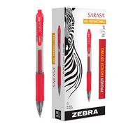 Zebra Sarasa Stylo rétractable encre gel à séchage rapide 12 pack Red