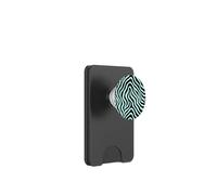 Zebra Stripes Accessories Black with Mint Green Aesthetic PopSockets PopWallet pour MagSafe