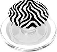 Zebra Stripes Accessory Black and White Animal Print Pattern PopSockets PopGrip pour MagSafe