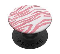Zebra Stripes Moderne Roses Animal Élégant Tigre Imprimé PopSockets PopGrip Adhésif