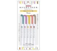 Zebra Surligneur Mildliner WKT7-5C-RC-N, couleur délicate, couleurs RC5