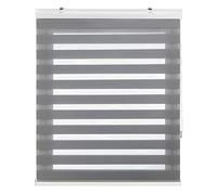 Zebra Textil Sansa Store Enrouleur Jour Nuit, Polyester, Grau, 145 x 250 cm