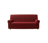 Zebra Textil Vega Housse de Canapé Elastique, Tissu, Rouge, 4 Places