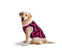 Zebra Tiger Leopard Pink Casual Pet T-shirt sans manches pour chien, imprimé en coton doux pour animaux de compagnie, T-shirt respirant pour grand chien (3xl-5XL)