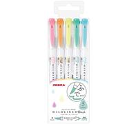Zebra WFT8-5C Brosse de surligneurs Honnori fluorescence couleur 5 couleurs
