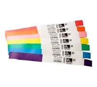 Zebra Z-Band Direct - Polypropylène (PP) - adhésif permanent en acrylique - perforé - 6 mil - blanc, marque de déclenchement noire - 25.4 x 279.4 mm 1200 unités (6 rouleau(x) x 200 bracelets - pour Ze